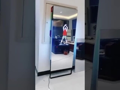 오리지널 풀 HD 75 인치 마법 거울 LCD 디스플레이 키오스크 가상 트레이너와 인터랙티브